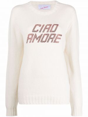 Вълнен пуловер Giada Benincasa бяло
