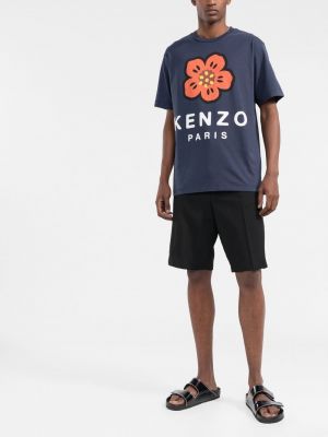 Koszulka z nadrukiem Kenzo niebieska