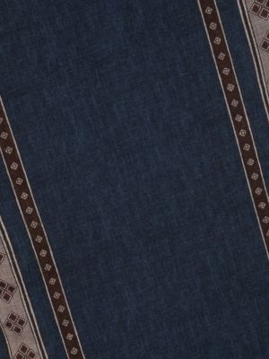 Echarpe en laine à imprimé à motif géométrique Kiton bleu