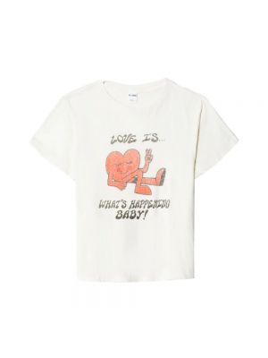 T-shirt aus baumwoll Re/done weiß