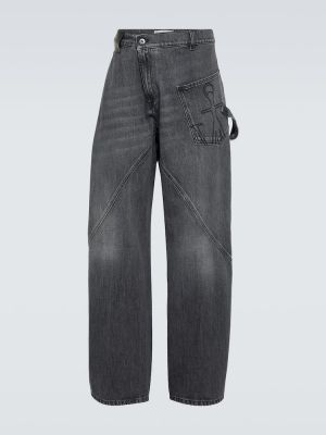 Voľné džínsy s rovným strihom Jw Anderson sivá