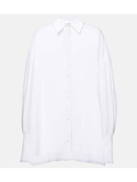 Oversize памучна риза The Attico бяло
