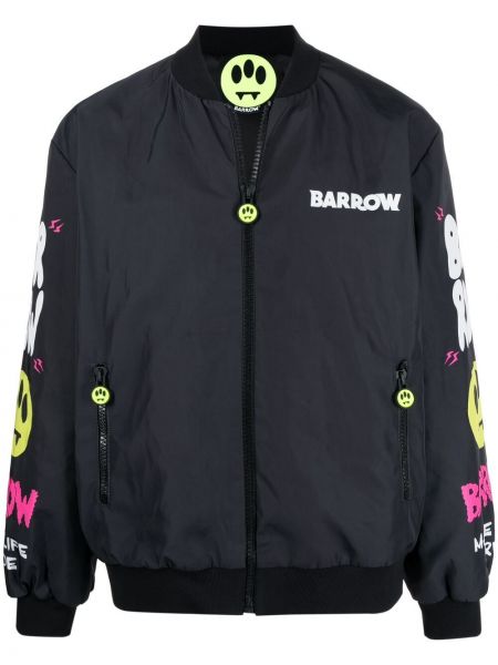 Bomber jakna s printom Barrow crna