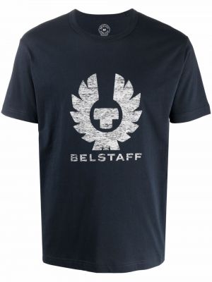 Camiseta con estampado Belstaff azul