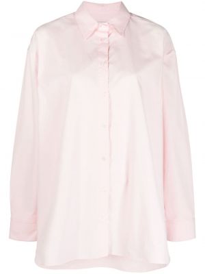 Oversize hemd mit geknöpfter Loulou Studio pink