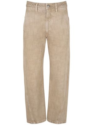 Bavlnené džínsy s rovným strihom Lemaire béžová