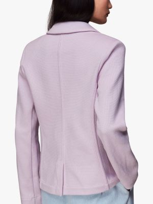 Трикотажная хлопковая куртка Whistles фиолетовая