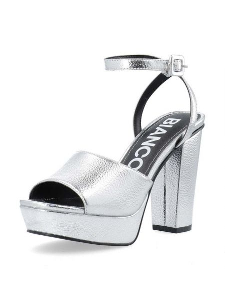Sandały Bianco srebrne