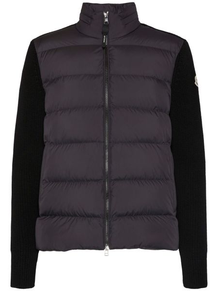 Dun ull cardigan Moncler svart