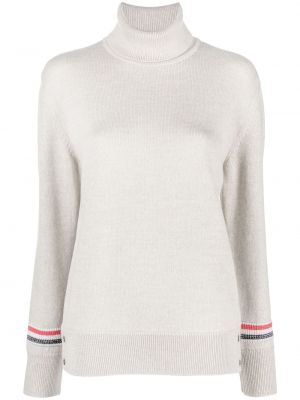 Svītrainas vilnas džemperis ar augstu apkakli Thom Browne