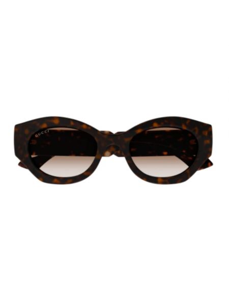 Okulary przeciwsłoneczne w geometryczne wzory Gucci brązowe