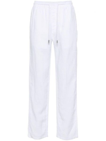 Λινό παντελόνι με ίσιο πόδι Vilebrequin λευκό