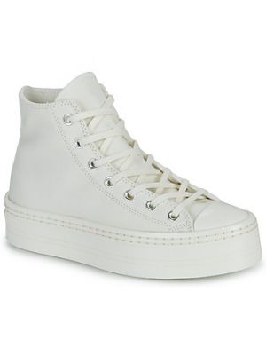Sneakers con platform con motivo a stelle Converse Chuck Taylor All Star bianco