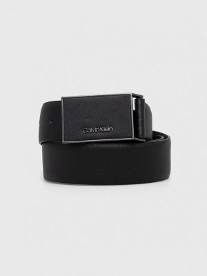 Kožený pásek Calvin Klein černý