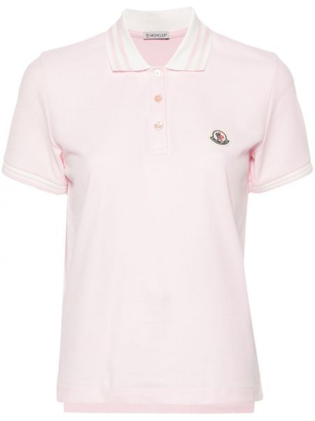 Polo marškinėliai Moncler rožinė
