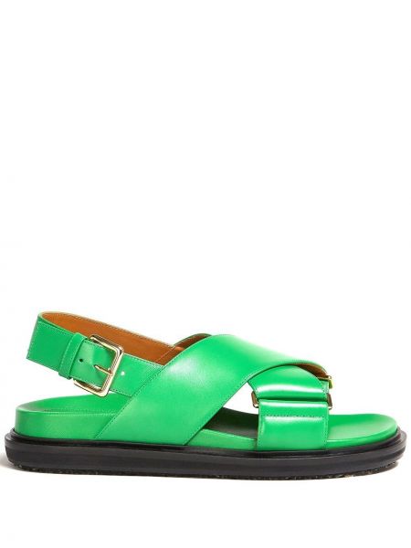 Lahtise kannaosaga sandaalid Marni roheline