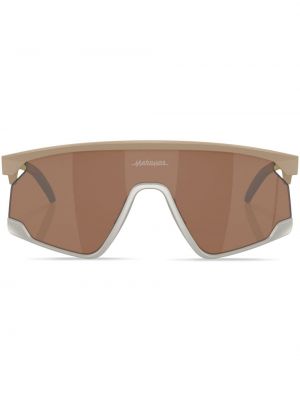 Okulary przeciwsłoneczne z nadrukiem oversize Oakley brązowe