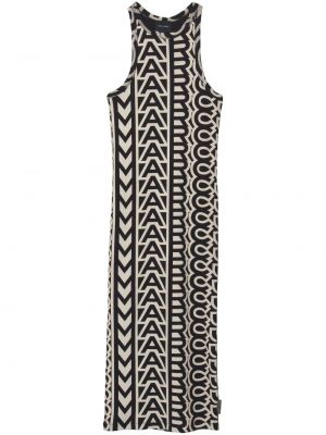 Bavlněné šaty bez rukávů s lodičkovým výstřihem Marc Jacobs