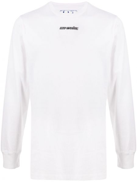 Camiseta de manga larga manga larga Off-white blanco
