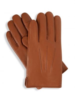 Кожаные перчатки Barney's Originals коричневые