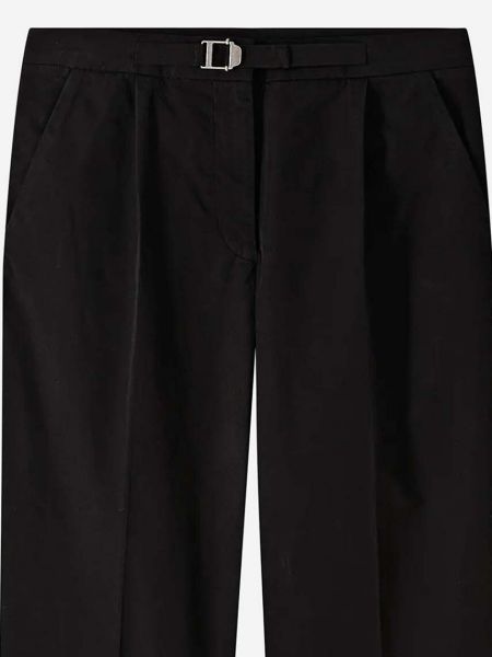 Jednobarevné bavlněné kalhoty s vysokým pasem A.p.c. černé