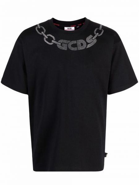 Camiseta con apliques Gcds negro
