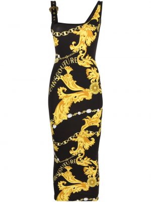 Midi obleka z zaponko Versace Jeans Couture