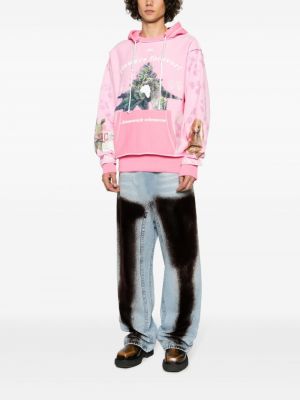 Geblümt hoodie mit print mit kristallen Advisory Board Crystals pink