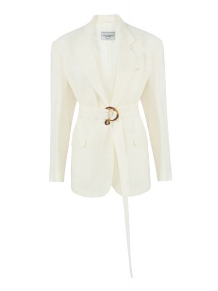 Льняной пиджак Forte Dei Marmi Couture белый