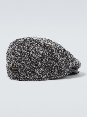 Cappello con visiera di lana Borsalino grigio
