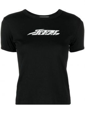 Памучна тениска светлоотразителна Ambush черно