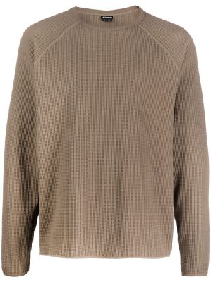 Sweter z okrągłym dekoltem Goldwin brązowy