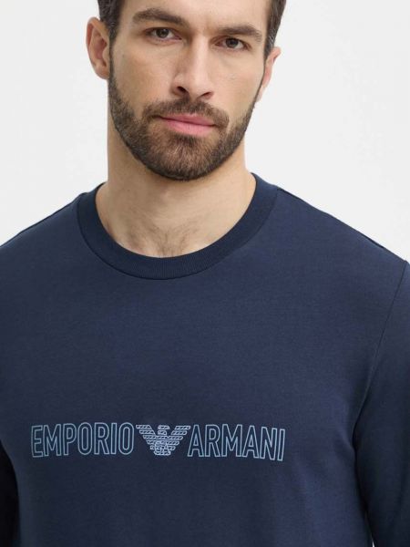 Bluza bawełniana z nadrukiem Emporio Armani Underwear