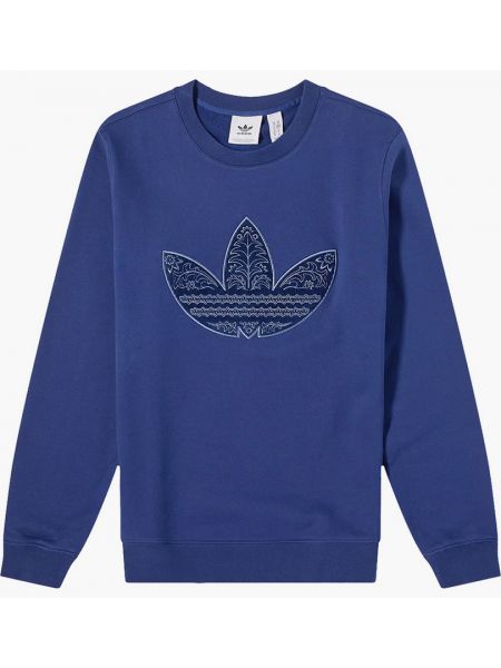 Вельветовый свитшот Adidas синий
