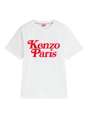 Koszulka bawełniana oversize Kenzo biała