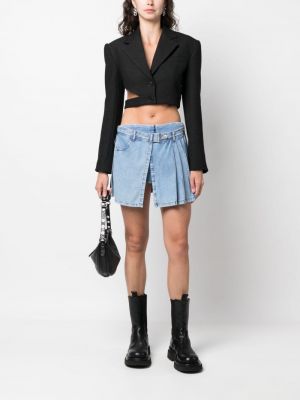 Plisované džínová sukně s nízkým pasem Moschino Jeans