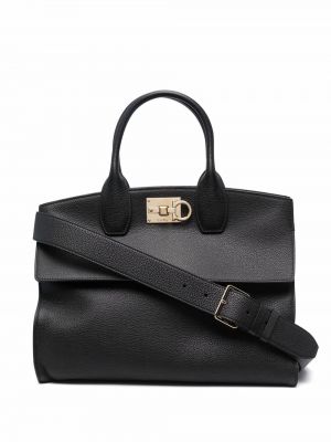 Nákupná taška Salvatore Ferragamo čierna