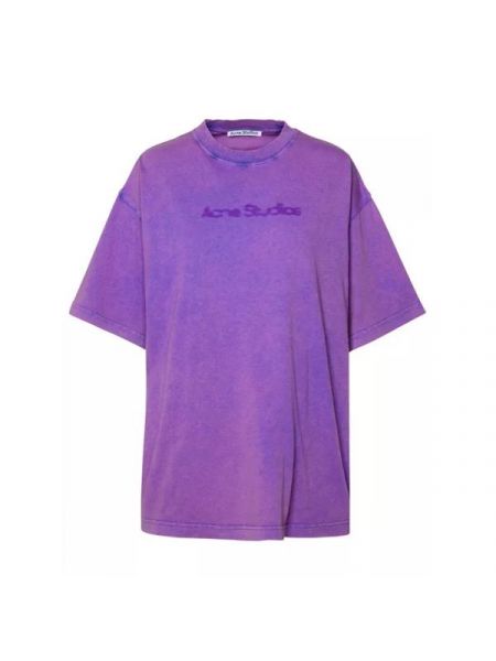 Фиолетовая хлопковая футболка Acne Studios