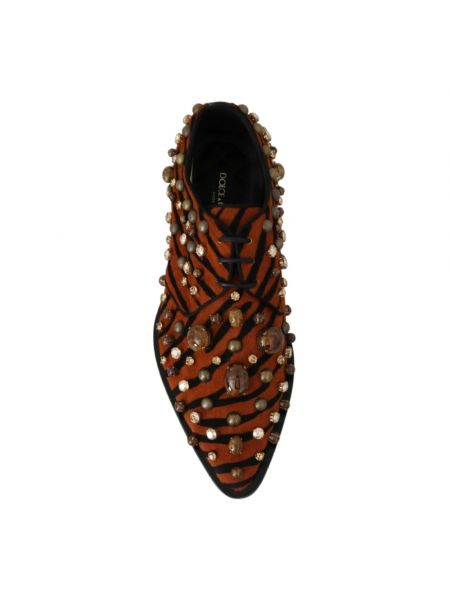 Calzado con cordones con estampado con rayas de tigre Dolce & Gabbana