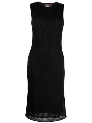 Midi šaty bez rukávů John Galliano Pre-owned černé