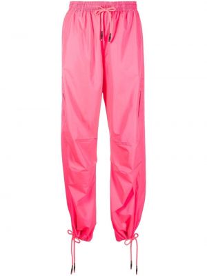Spodnie sportowe relaxed fit Styland różowe