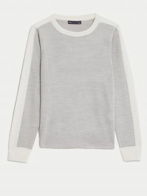 Pruhovaný svetr Marks & Spencer šedý