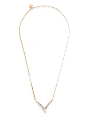Křišťálový náhrdelník Christian Dior Pre-owned zlatý