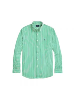 Koszula na guziki w paski Ralph Lauren zielona
