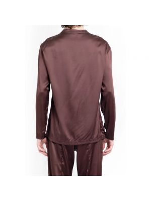 Pijama de seda Tom Ford marrón