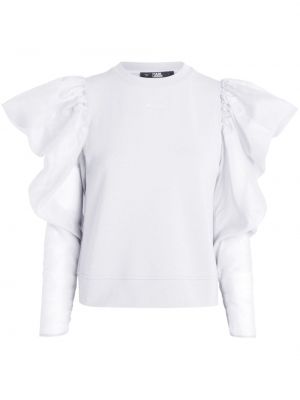 Sweatshirt aus baumwoll Karl Lagerfeld weiß