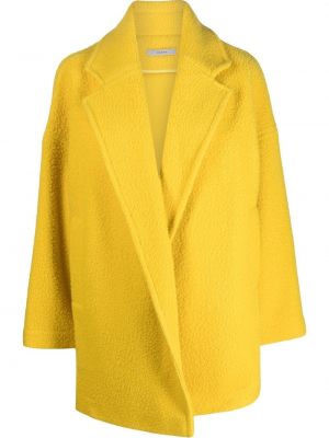 Płaszcz wełniany z kaszmiru Dusan żółty