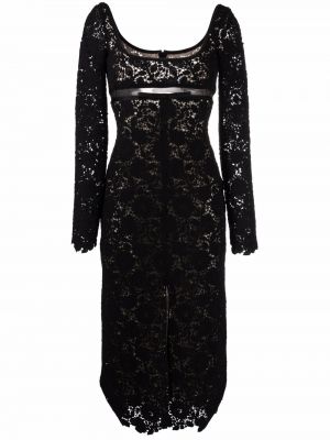 Spitzen midikleid Giambattista Valli schwarz