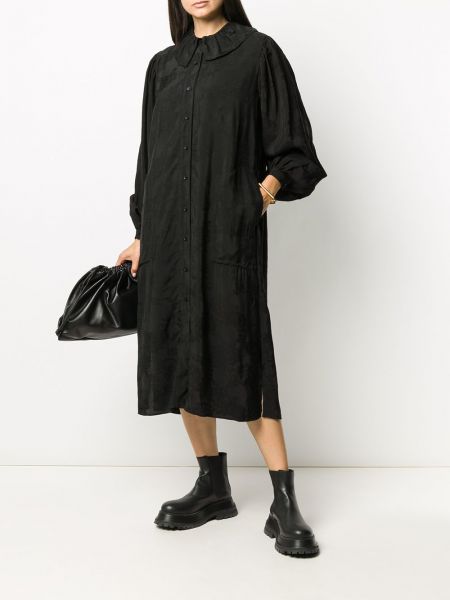 Oversized dlouhé šaty Uma Wang černé