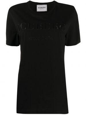 Brodert t-skjorte Iceberg svart